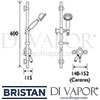Bristan Colonial Single Sequential Valve Riser Shower Dimensions